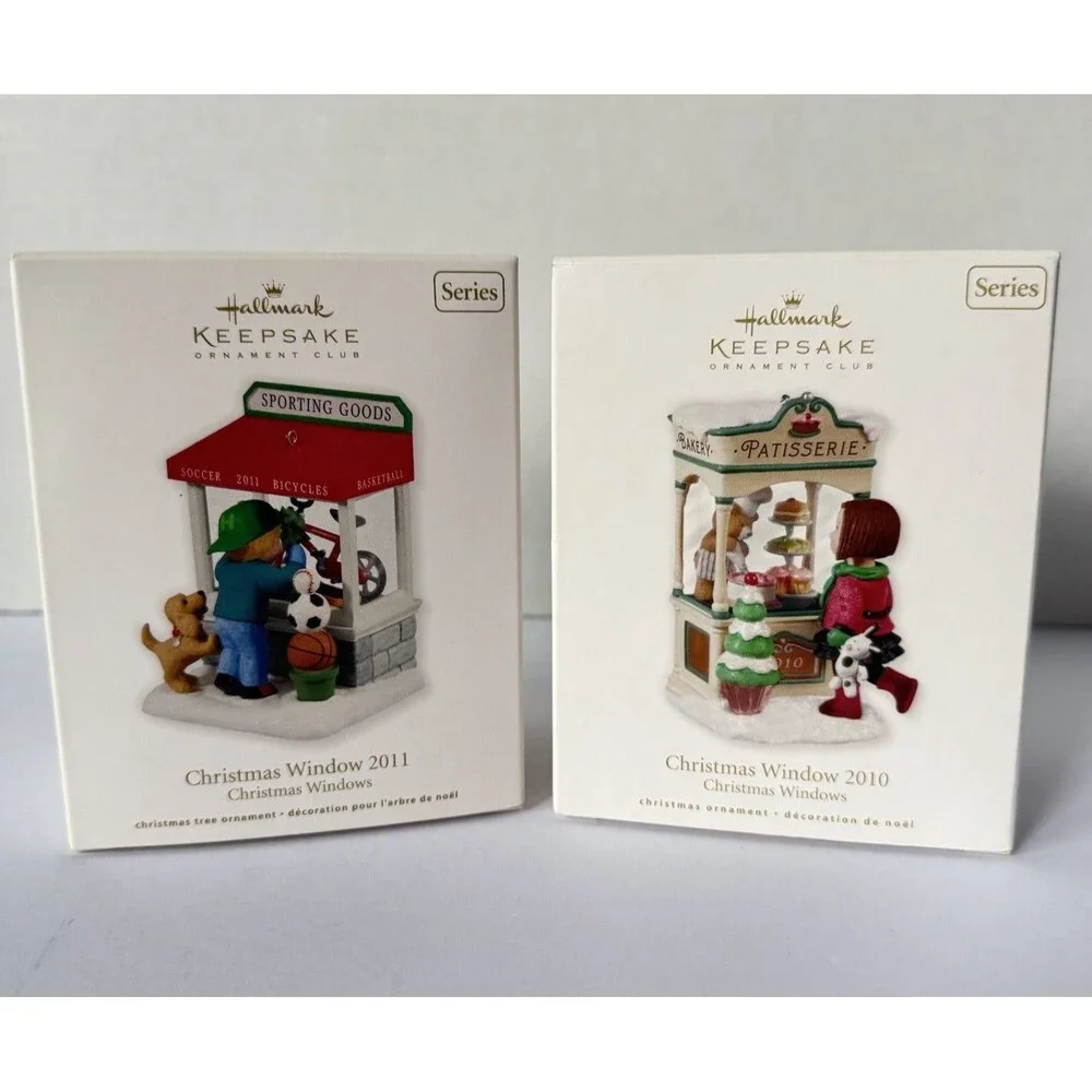 Hallmark Christmas Windows Ornament Set 2010 2011 Patisserie Collection